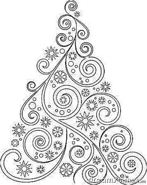 Раскраска зимние узоры для детей