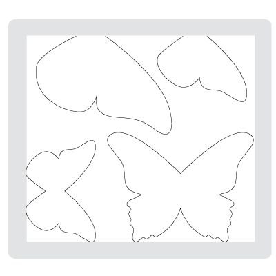 Бабочка объемная трафарет