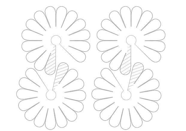 Ромашка трафарет для вырезания
