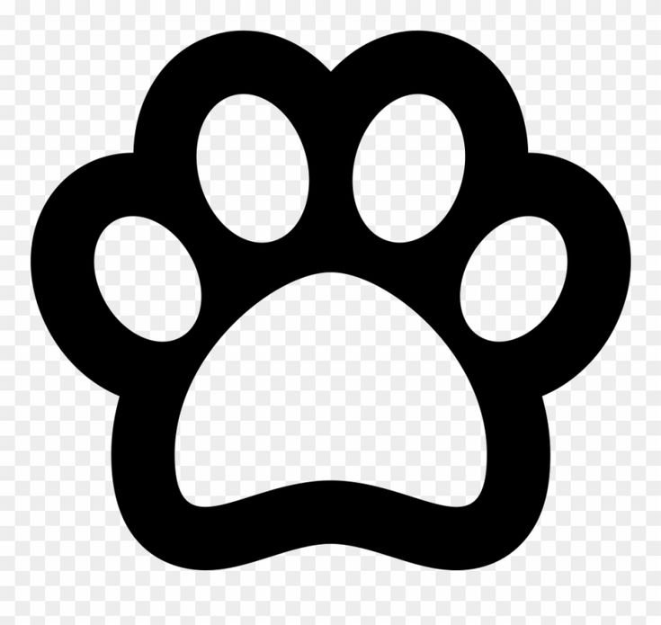 Кошачьи лапки трафарет