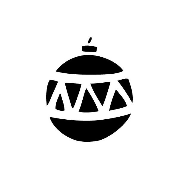 Трафареты для искусственного снега на окна шар