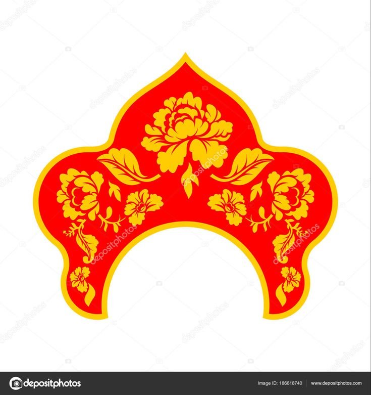 Русский кокошник вектор