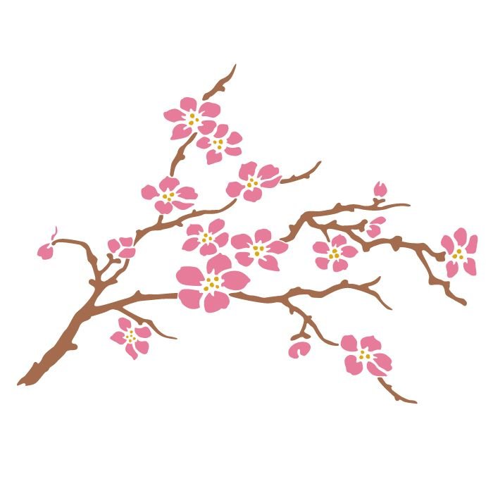 Трафареты для декора Сакура