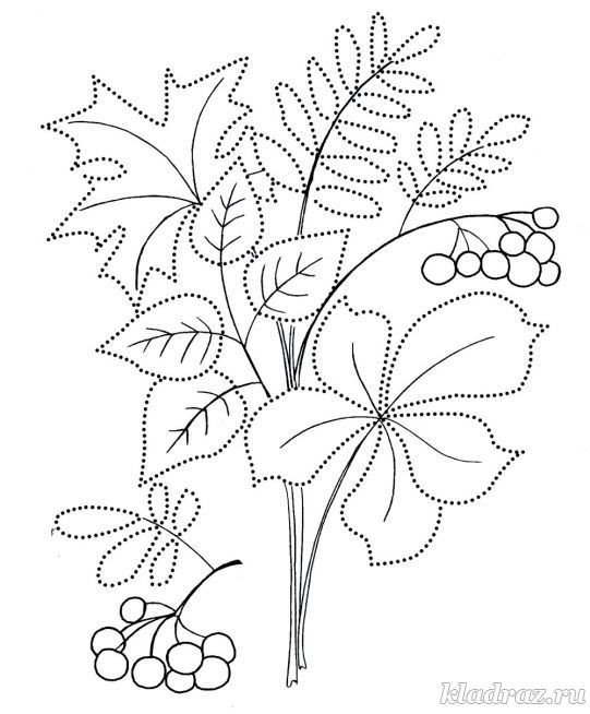 Осенний букет раскраска для детей