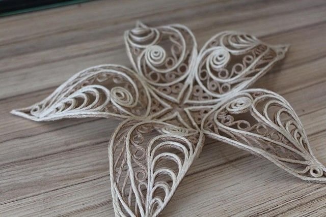 Джутовая филигрань ангел