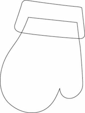 Рукавица трафарет