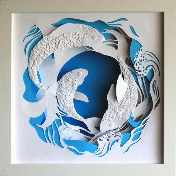 Объемная композиция из бумаги