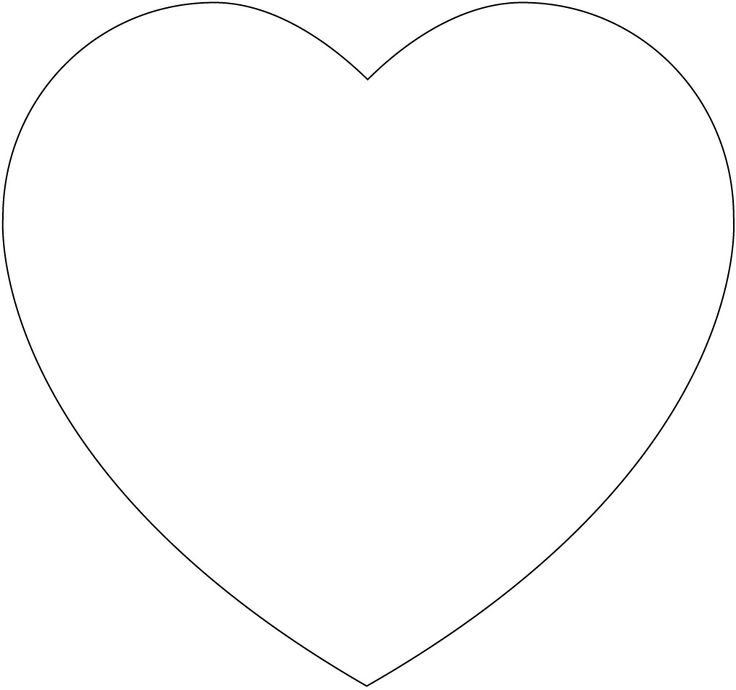 Сердце шаблон для вырезания
