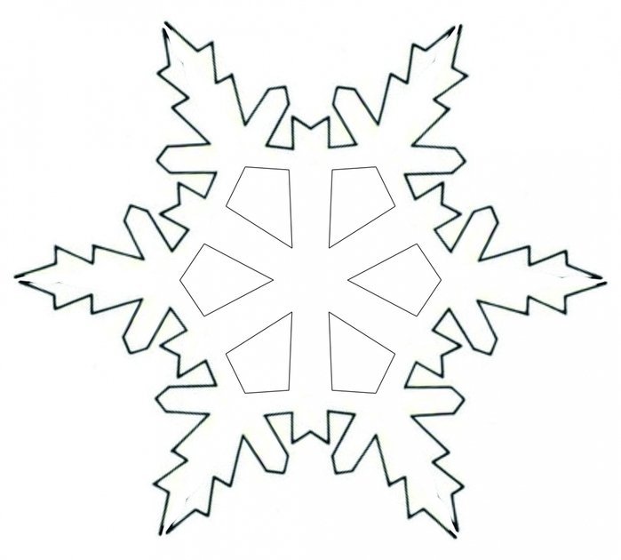 Макет снежинки