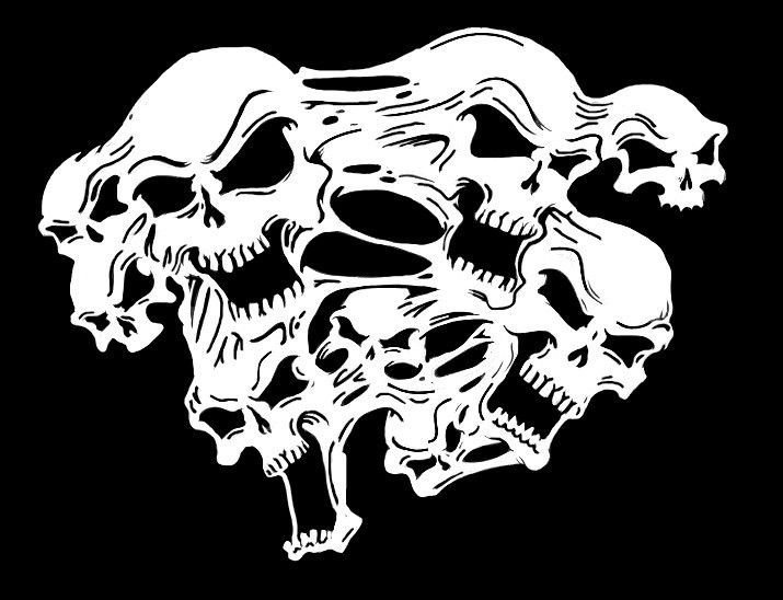 Трафареты черепов для аэрографии