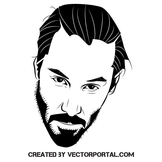 Киану Ривз рисунок