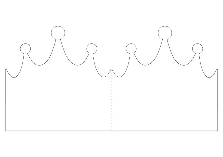 Корона из картона трафарет