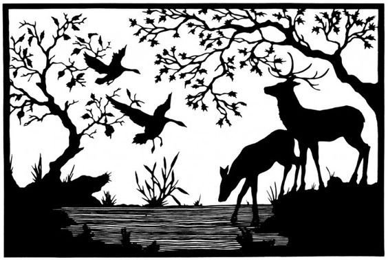 Пейзаж силуэт