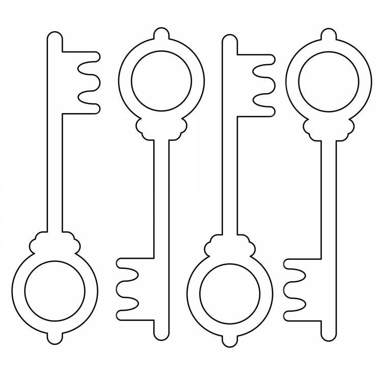 Раскраска ключика для детей