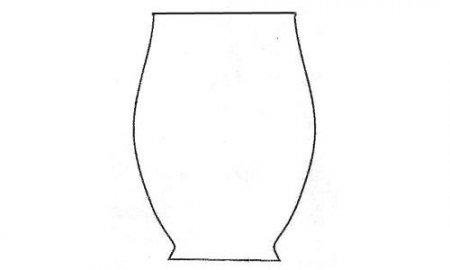 Трафарет ваза для цветов