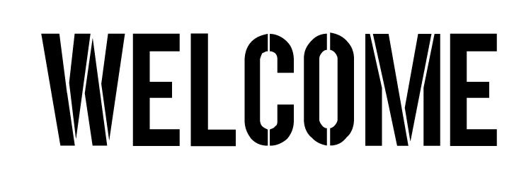 Трафарет Welcome