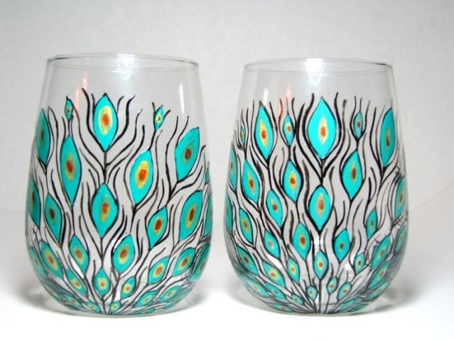 Роспись по стеклу вазы