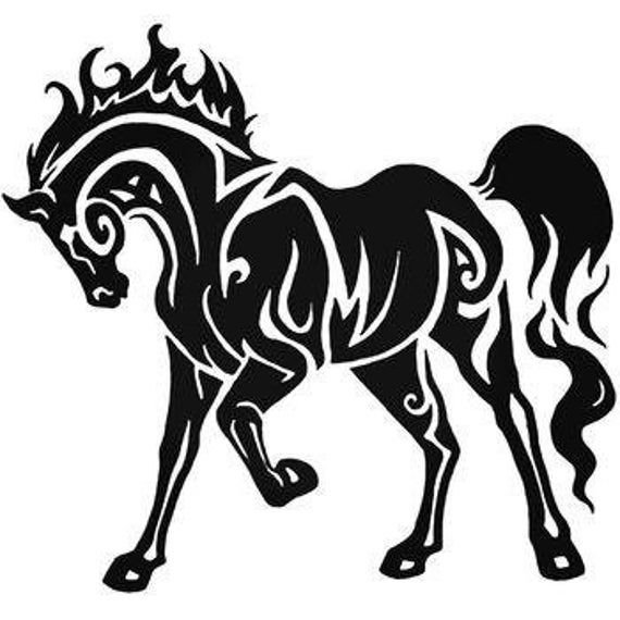 Силуэт лошади