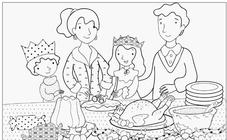 Раскраска семья