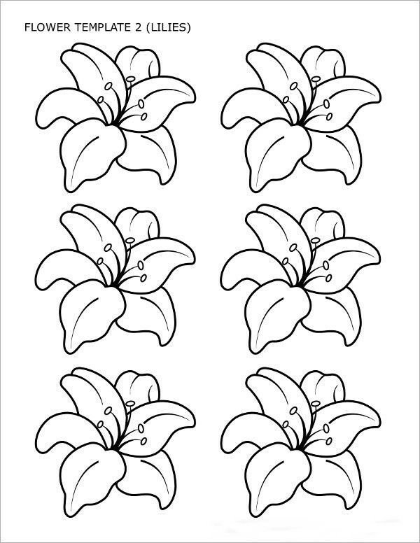 Цветы трафарет для вырезания
