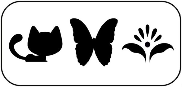 Трафарет простой для аквагрима