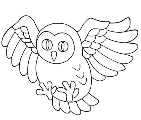 Сова трафарет