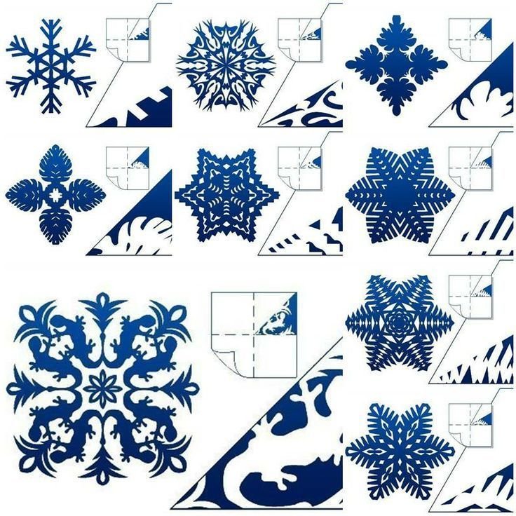 Шаблоны красивых снежинок