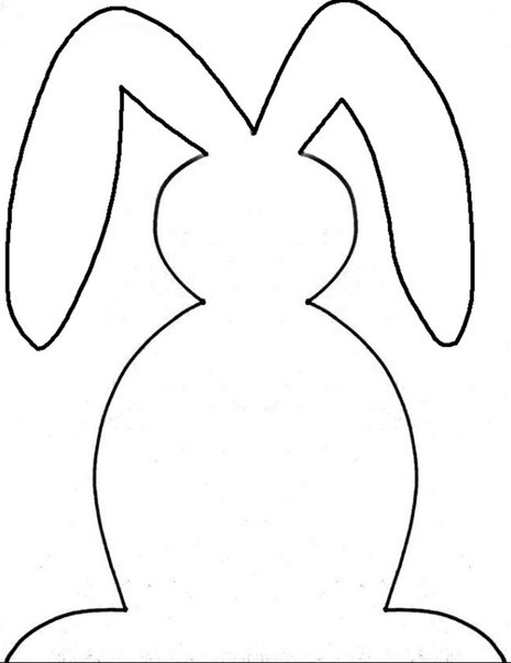Трафарет пасхального зайца