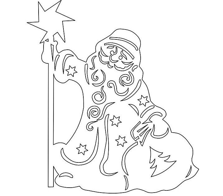 Трафареты на окна на новый год