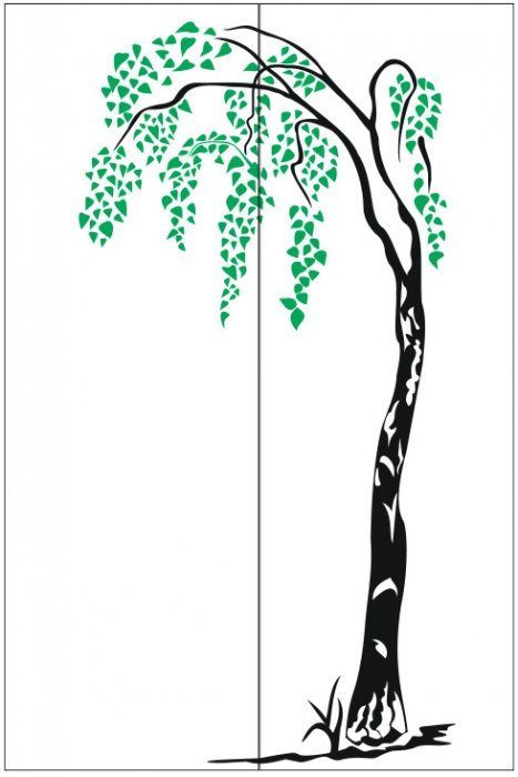 Стилизованные березы