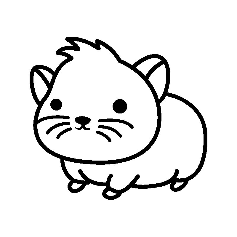 Хомяк раскраска для детей