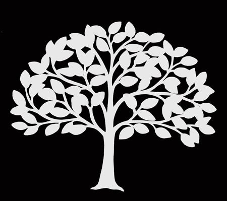 Трафарет дерева для вырезания