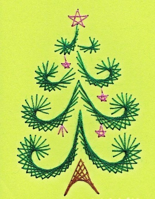 Изонить новый год