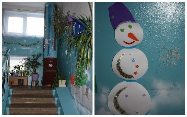 Украсить подъезд к новому году