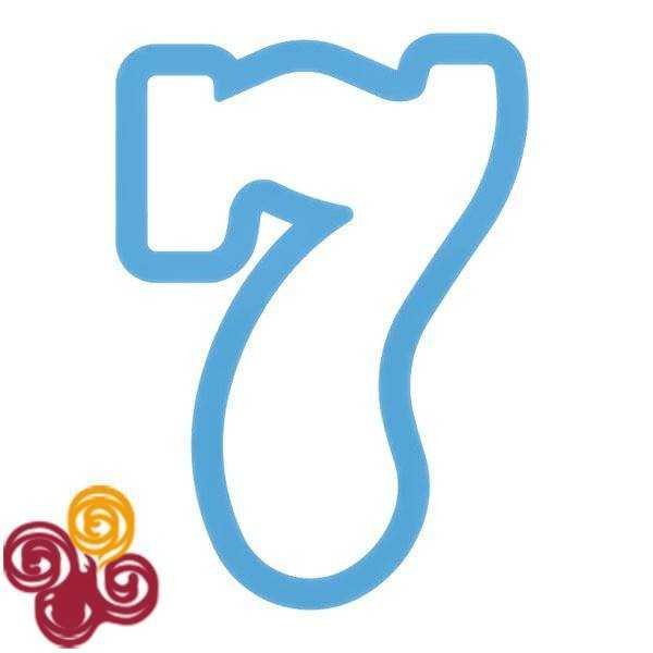 Цифра 7 трафарет