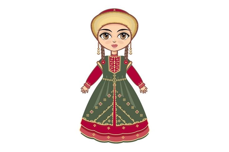 Изображение в башкирском национальном костюме для детей