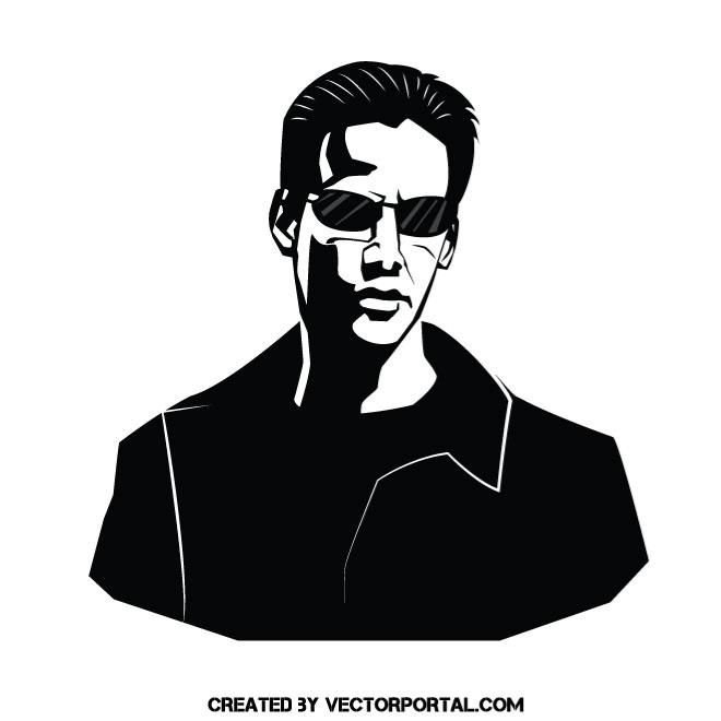 Киану Ривз трафарет