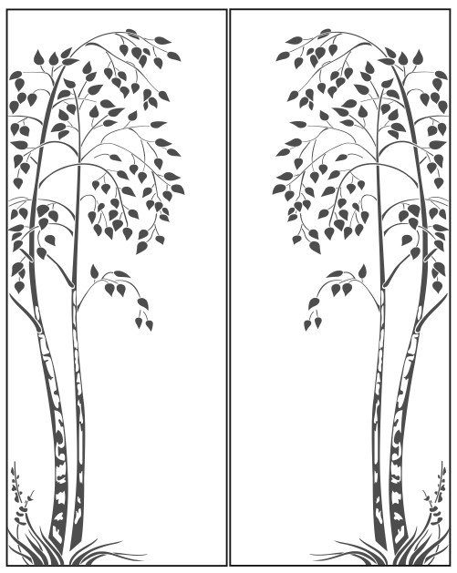 Шаблон березы