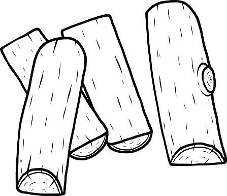 Бревно раскраска