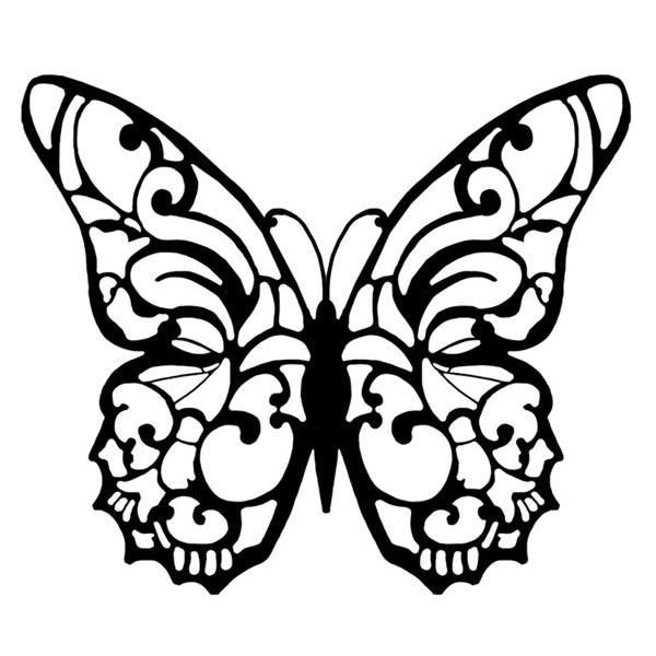 Трафарет бабочки для вырезания