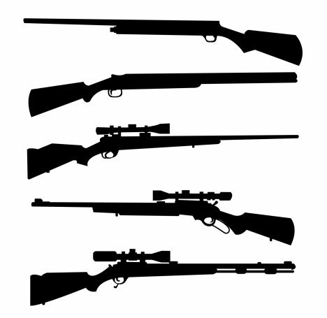 Охотничье ружье силуэт