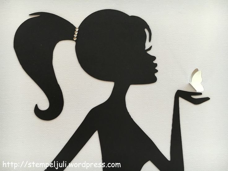 Силуэт девочки для торта