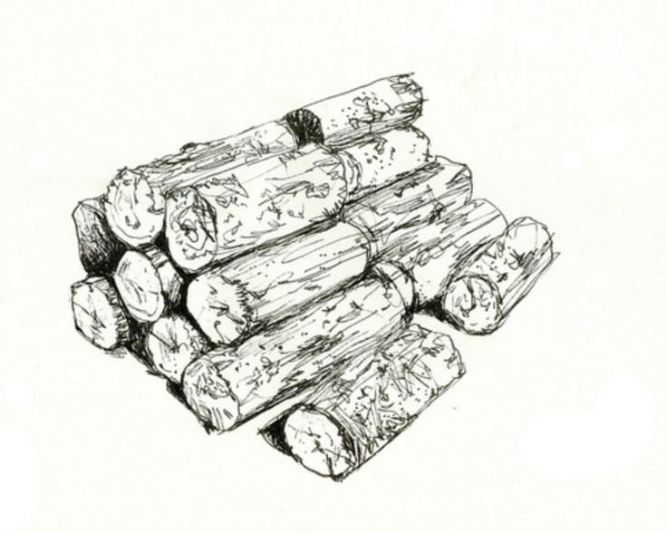 Картинка раскраска дрова