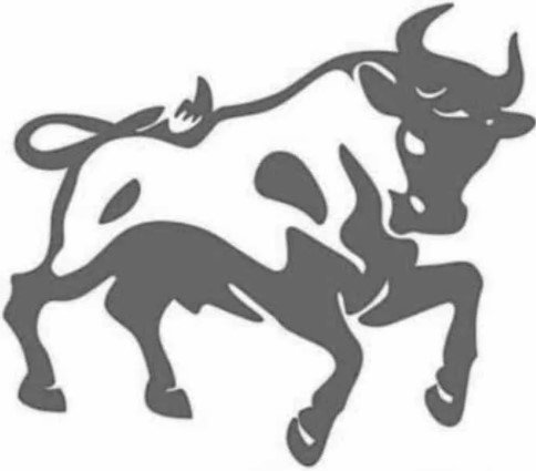 Трафарет быка для вырезания из бумаги