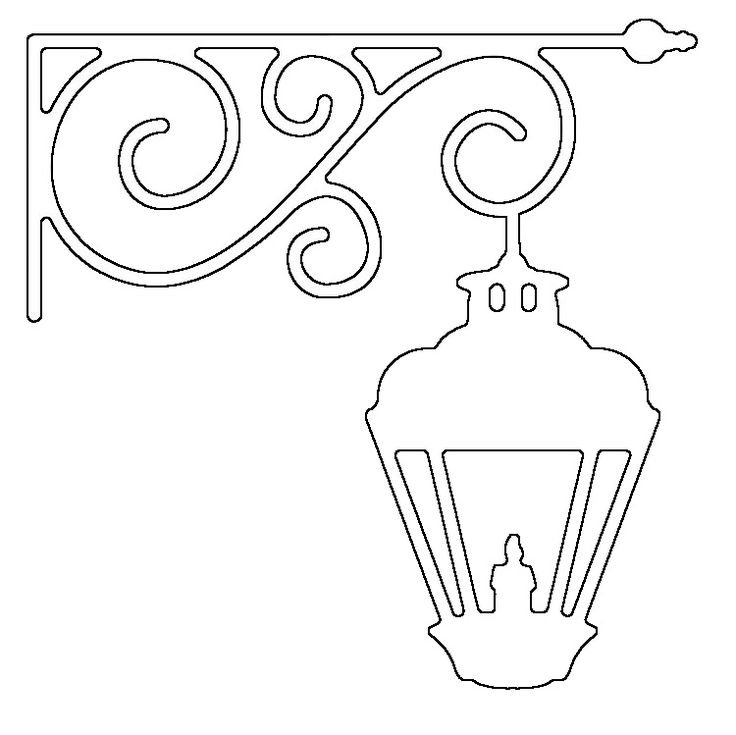 Фонарь трафарет на окно