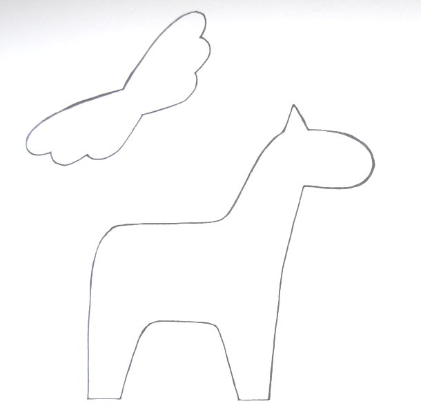 Елочные игрушки из фетра выкройки лошадка