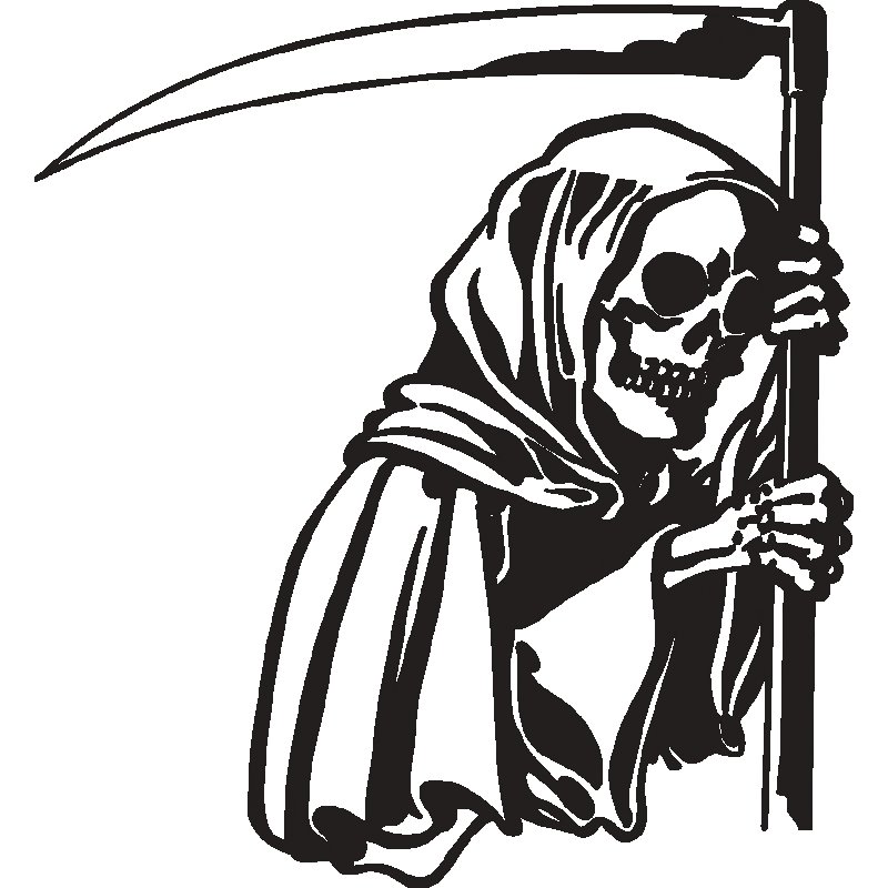 Скелет с косой