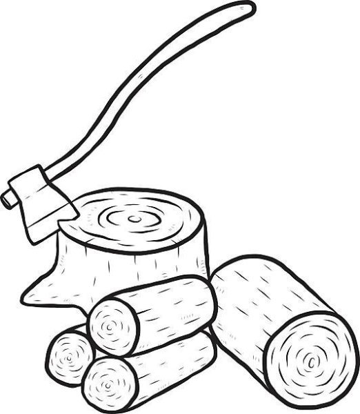 Бревно раскраска для детей