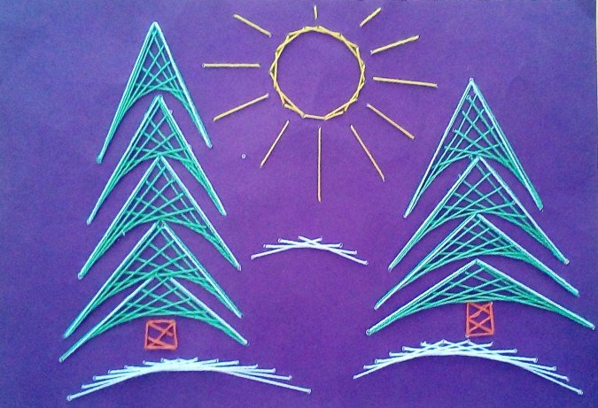 Изонить Рождество и новый год