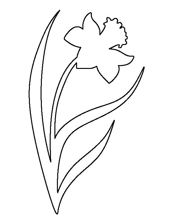 Трафареты весенних цветов